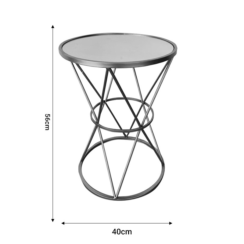 Masuta laterala Vogaton metal auriu 40x40x56 cm