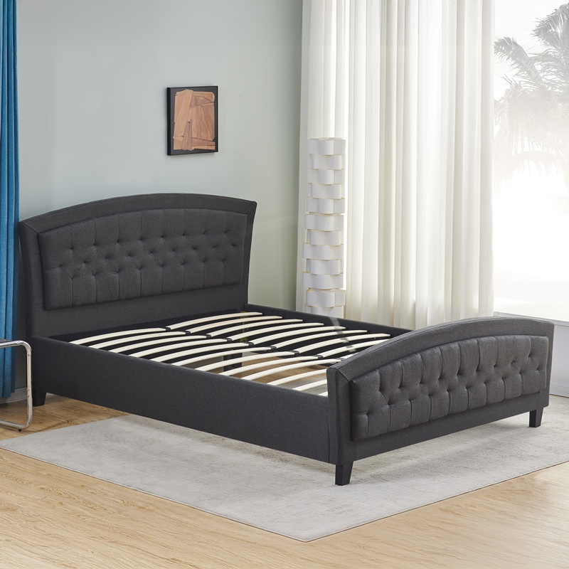 Pat dublu Camaro, Pako World, Textil, Antracit, 160x200 cm - 1 | YEO