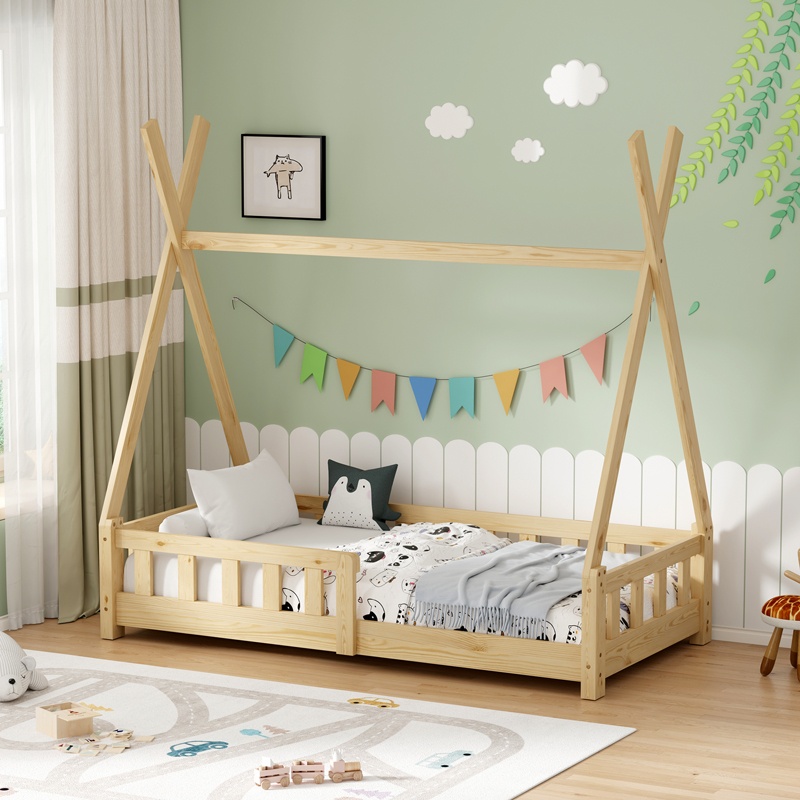 Pat pentru copii Noam, Pako World, Natural, 70x140 cm - 1 | YEO