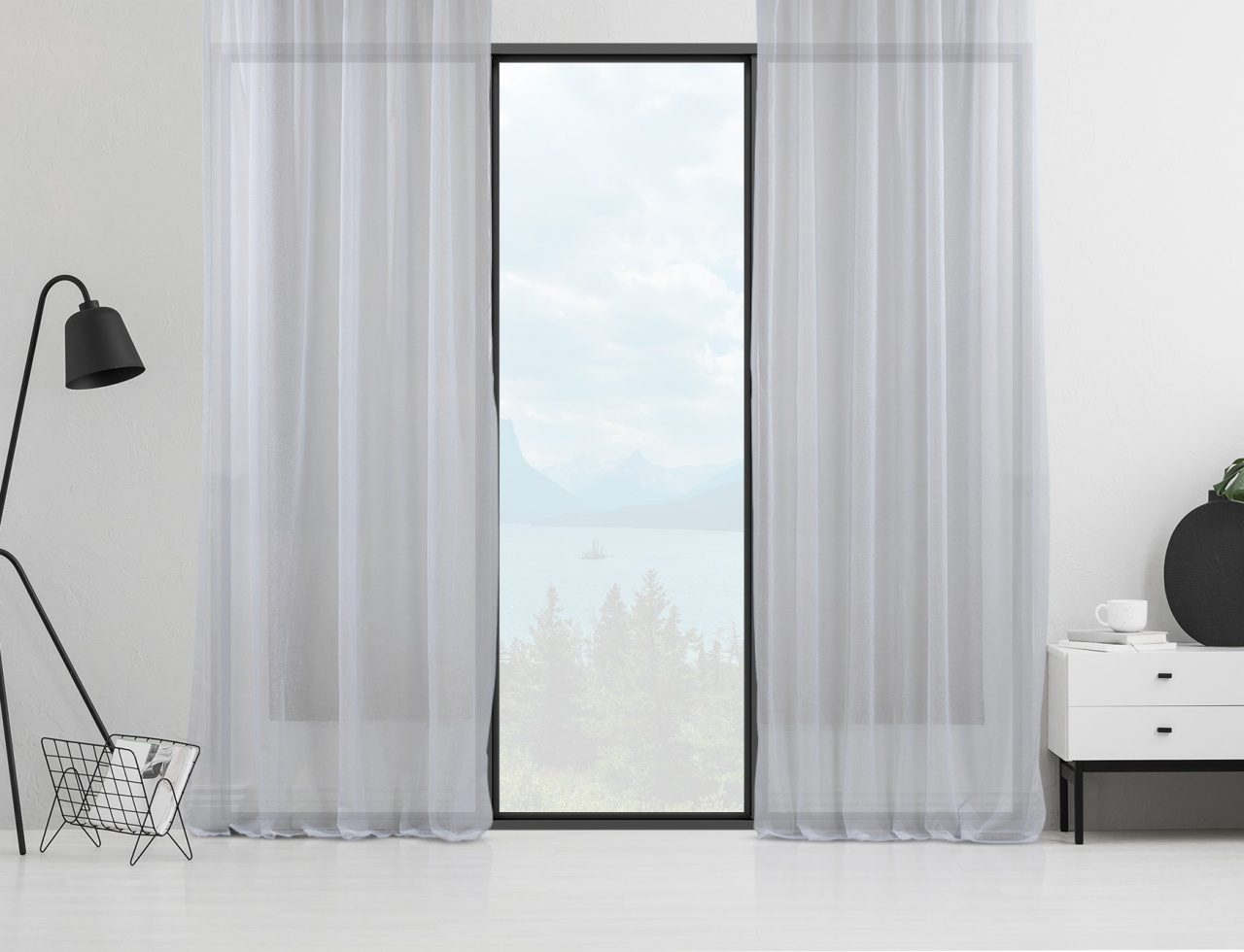 Perdea AS-10305 Alb 140x225 cm