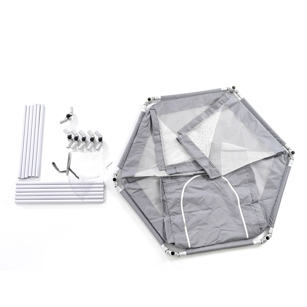 Piscina de bile pliabila Gri 120x67x60 cm - 3