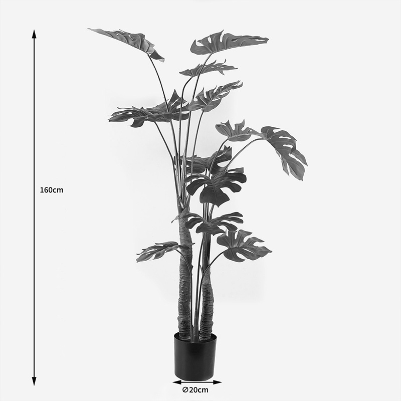 Planta decorativa cu ghiveci Deliciosa Verde 90x90x160 cm