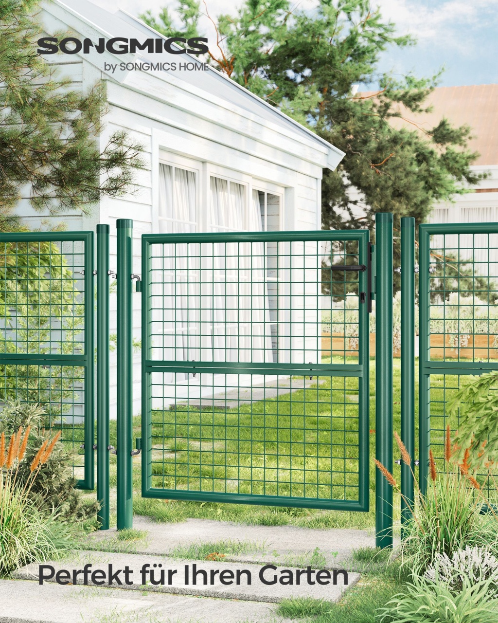 Poarta pentru gradina Songmics Verde 150x106 cm - 1 | YEO