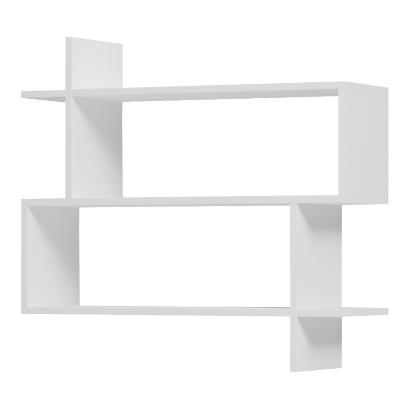 Raft de perete, Parallel, Alb, 22x70x65.5 cm