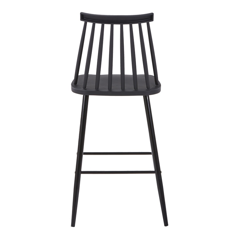 Scaun de bar Aurora I, Pako World, PP, Negru, 42x47x99 cm