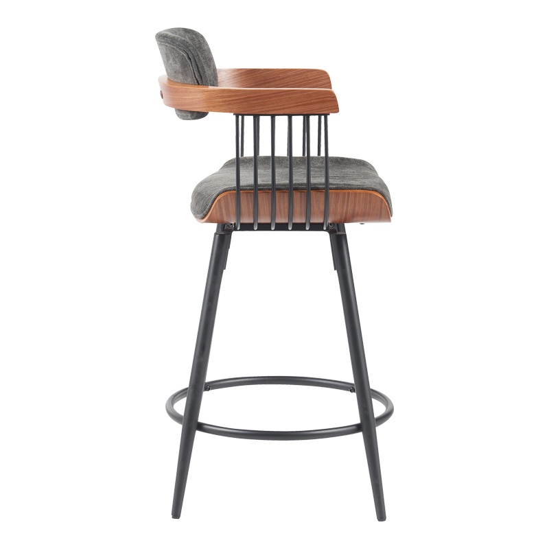 Scaun de bar Cameo Gri inchis 53x50x93 cm - 2 | YEO
