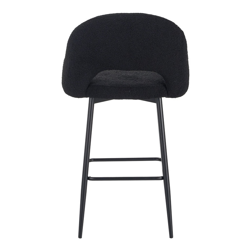 Scaun de bar Masebo, Pako World, Negru, 48x52x97 cm - 4 | YEO