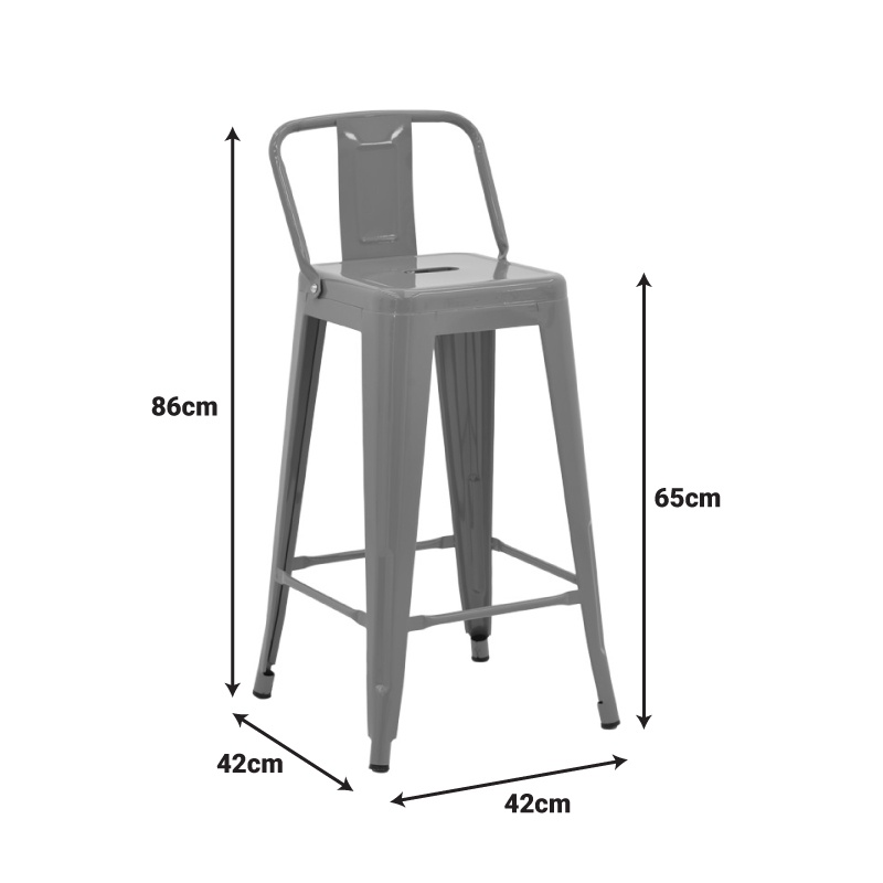 Scaun de bar Utopia Verde 42x42x86 cm - 1 | YEO