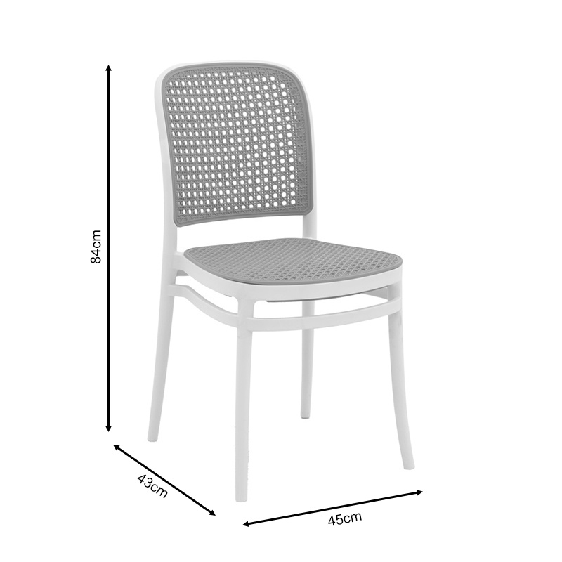 Scaun de grădină Nereus Alb 45x43x84 cm