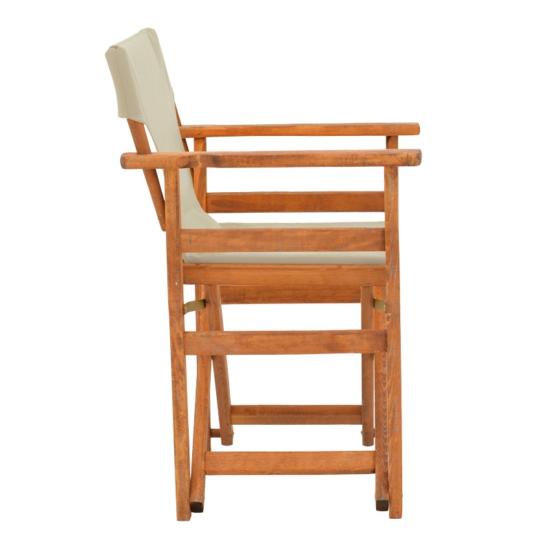 Scaun de regizor Kompa, Pako World, Lemn, Fag, Textil Gri-Bej - 2 | YEO