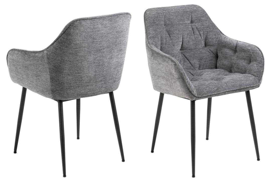 Scaun dining Brooke V3, Gri, 83x58x55 cm - Imagine 3