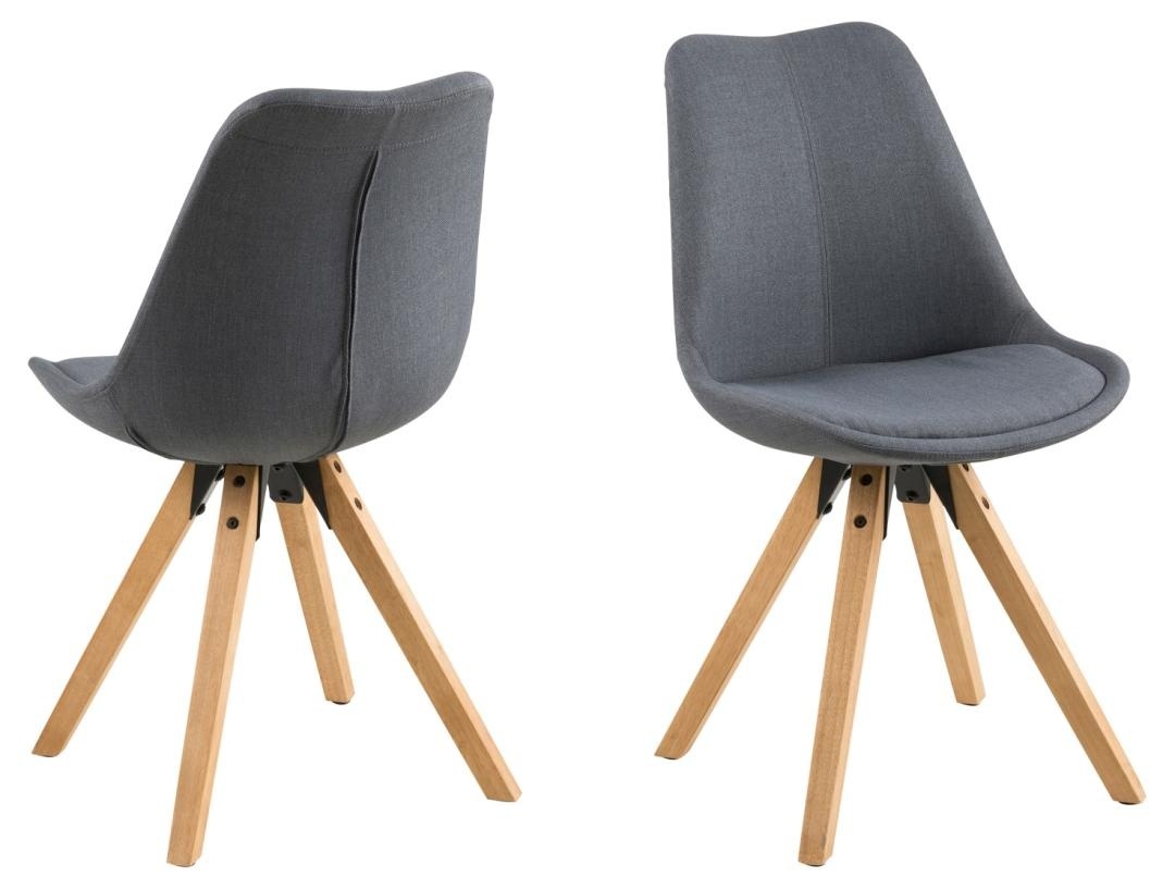 Scaun dining Dima V2, Gri, 85x48.5x55 cm - Imagine 2