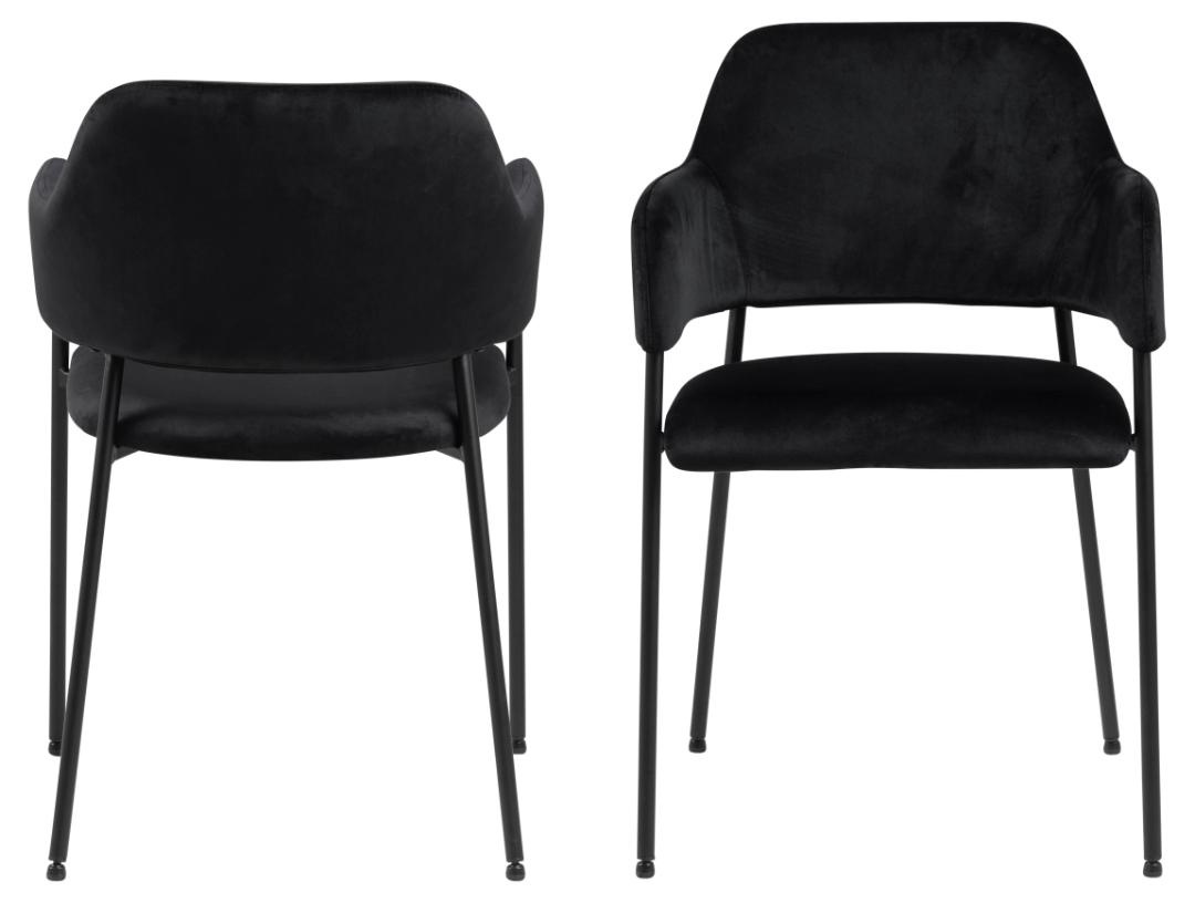 Scaun dining Lima, Negru, 82x54x55 cm - Imagine 4