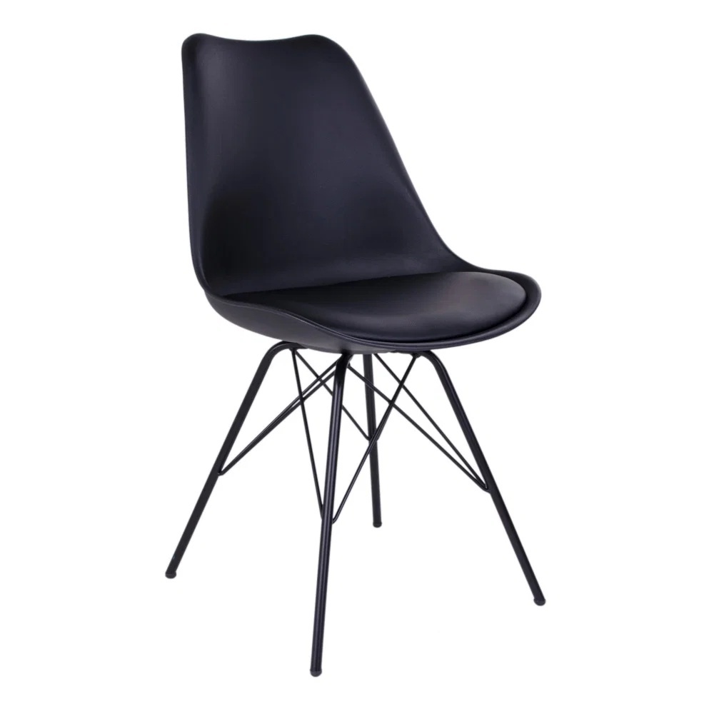 Scaun dining Oslo, Negru, 55x48x84 cm - Imagine 5