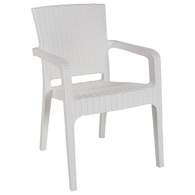 Scaun exterior Halcyon plastic culoare alba