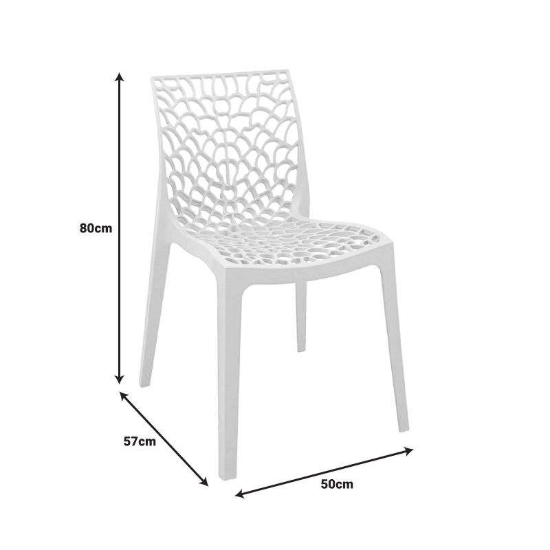 Scaun Hush, Pako World, PP, Alb, 50x57x81 cm