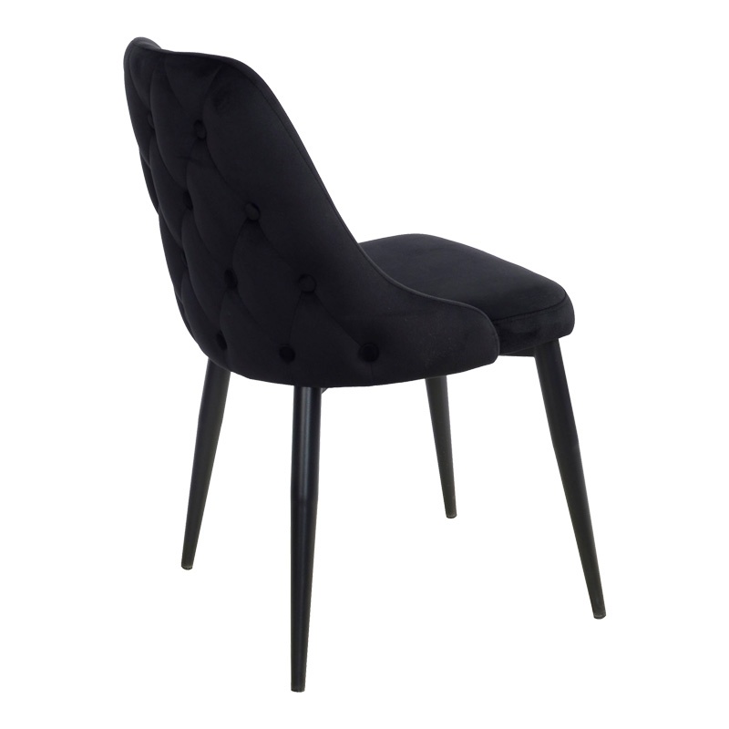 Scaun Zedna, Pako World, Catifea Negru, 51x58x84 cm - 1 | YEO