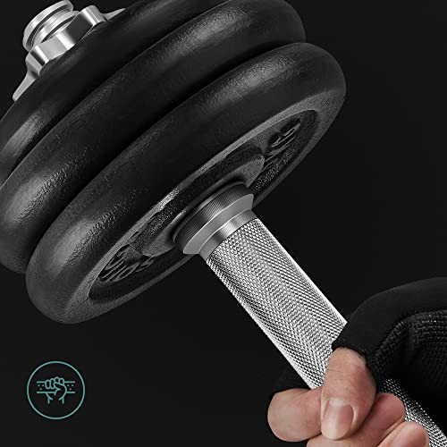 Set 2 gantere 2 x 15 kg, Songmics, Negru, 35x16x16 cm
