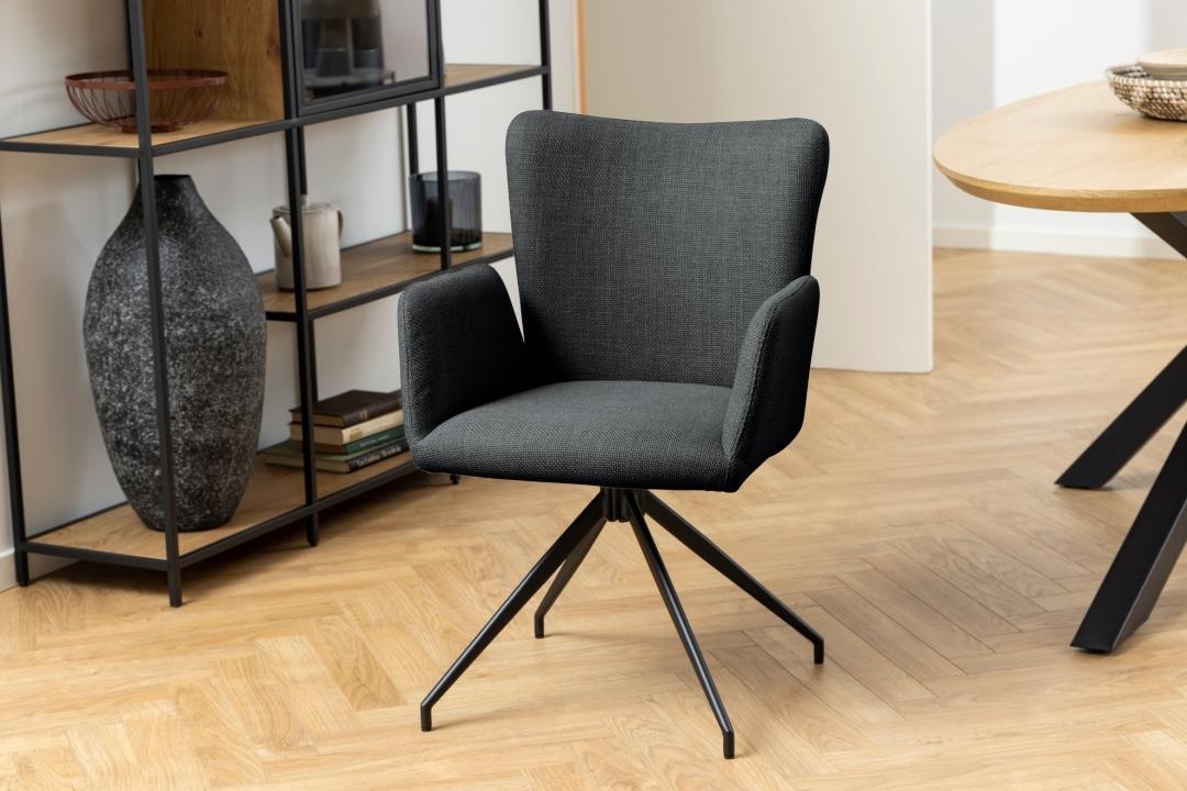 Set 2 piese Scaune dining Laura V1, Gri, 86x57x61.5 cm