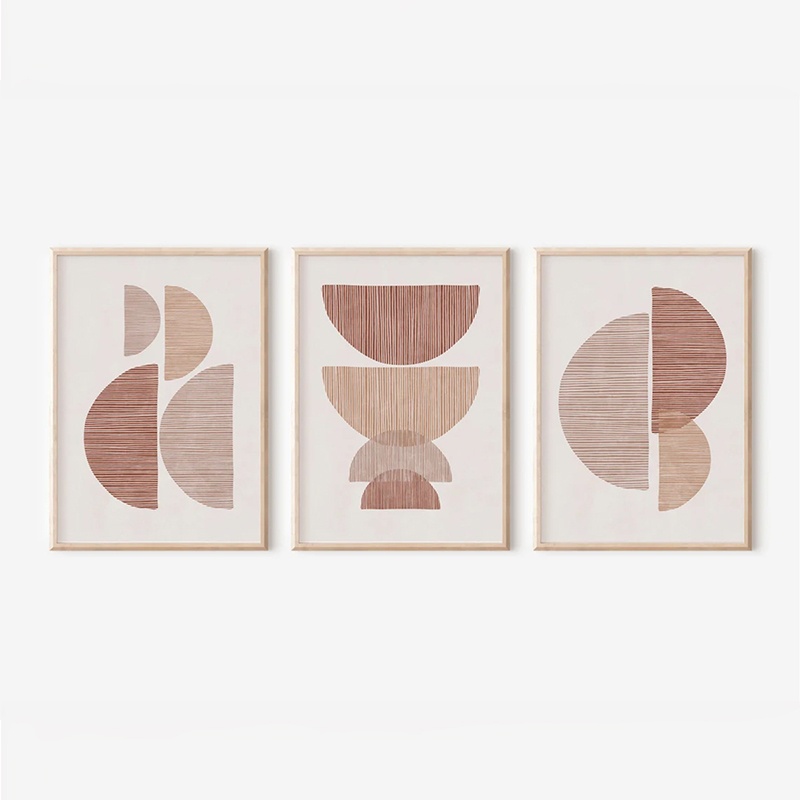 Set 3 tablouri Peria Multicolor 33x1.5x48 cm