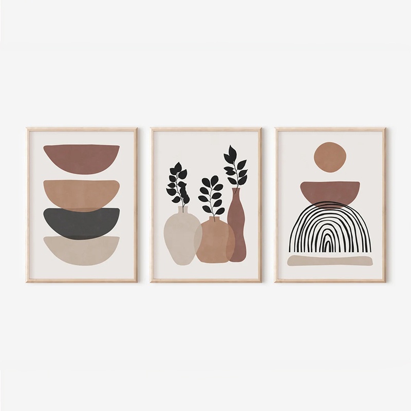 Set 3 tablouri Yenia Multicolor 33x1.5x48 cm