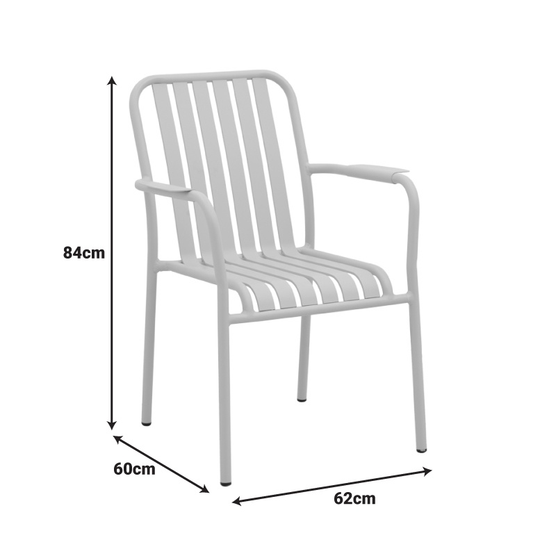 Set 5 masa si scaune gradina, Heven Vista, Antracit, 80x150x72 cm