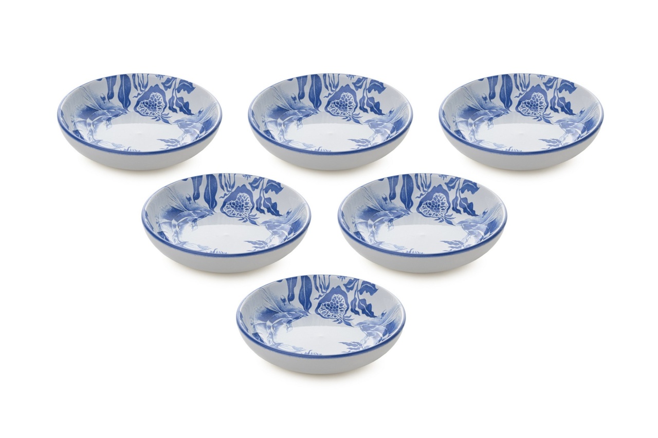 Set boluri de sos din ceramica (6 bucati) Mayd100 Albastru 13x13x3.3 cm - 1 | YEO