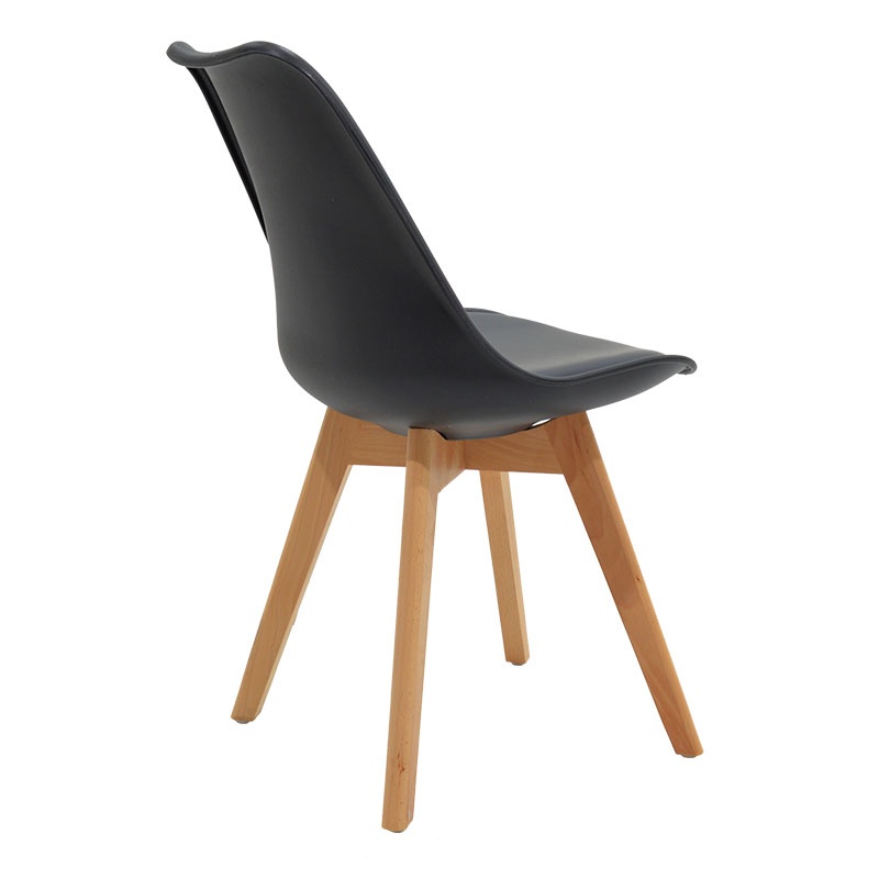 Set masa si scaune 5 buc Delight Negru 110x70x75 cm - 2 | YEO