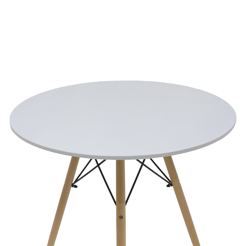 Set masa si scaune 5 piese Julita-Gaston Alb 80x80x73 cm