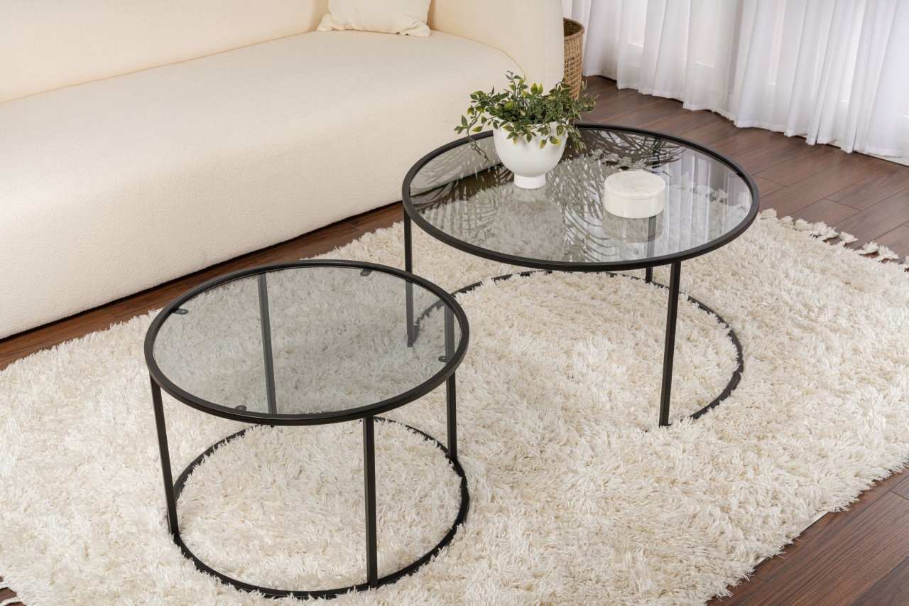 Set masute de cafea Aurum Negru - 2 | YEO