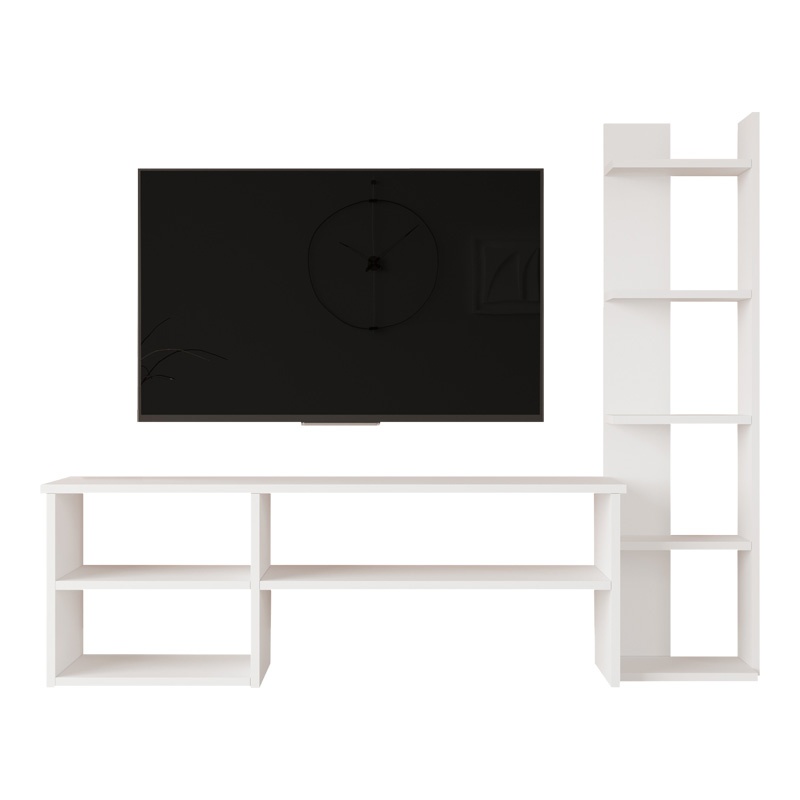 Set mobilier living Perla, Pako World, Alb, 120x29x41 cm - 3 | YEO