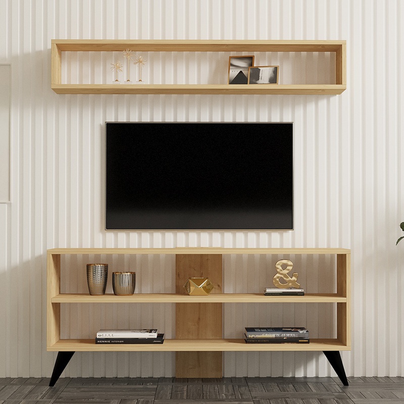 Set mobilier pentru living Prestige, Pako World, Stejar, 120x29x50 cm - 2 | YEO