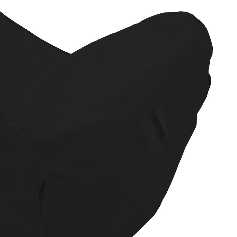 Sezlong puf de gradina Lara Negru 60x150x40 cm