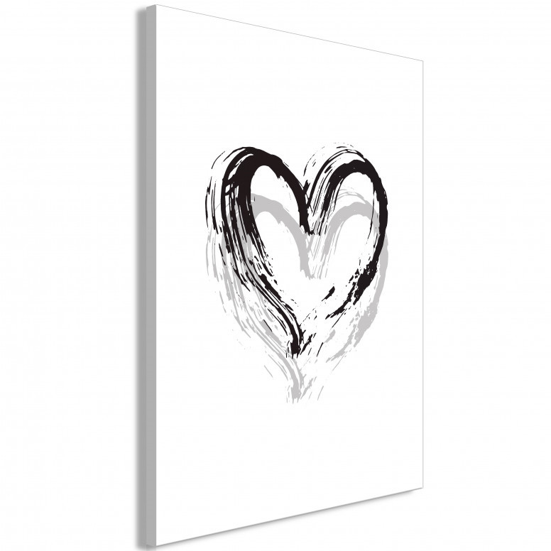 Tablou - Brush Heart (1 Part) Vertical 40x60 cm