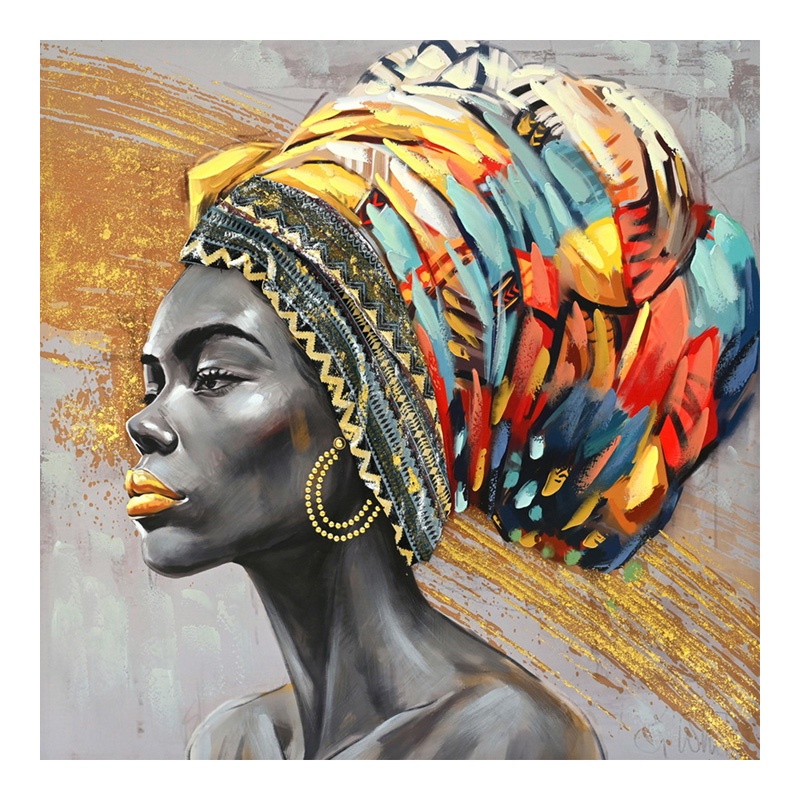 Tablou canvas Africana Inart I, Pako World, 100x3x100 cm
