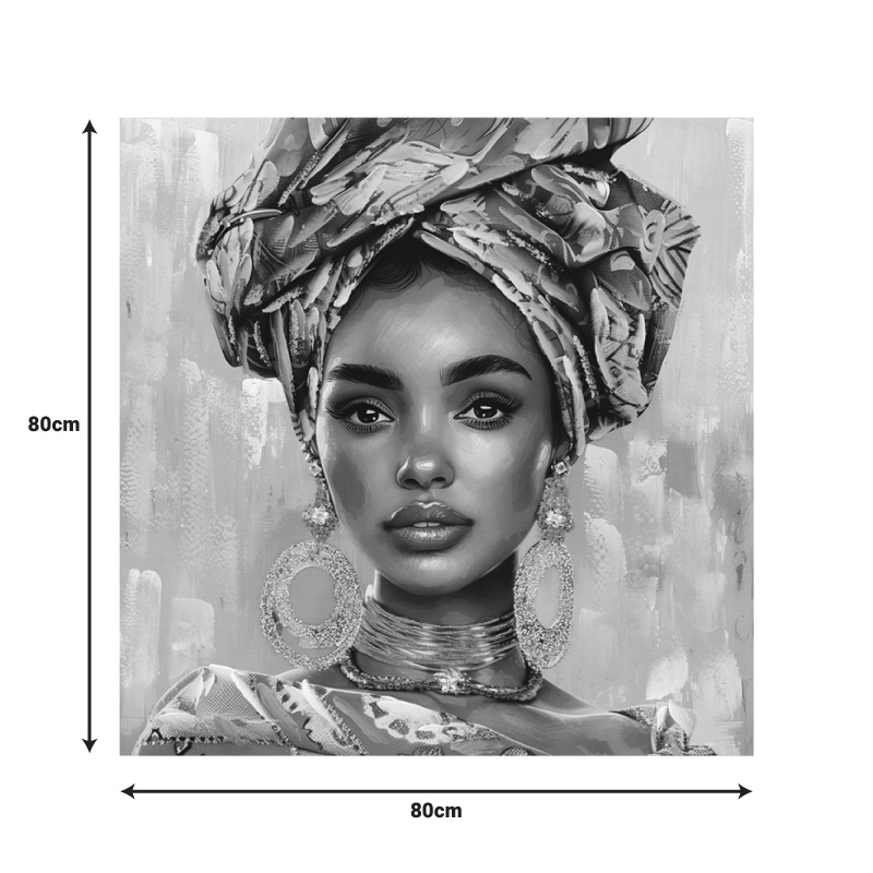 Tablou canvas Turban Inart, Pako World, 80x3x80 cm