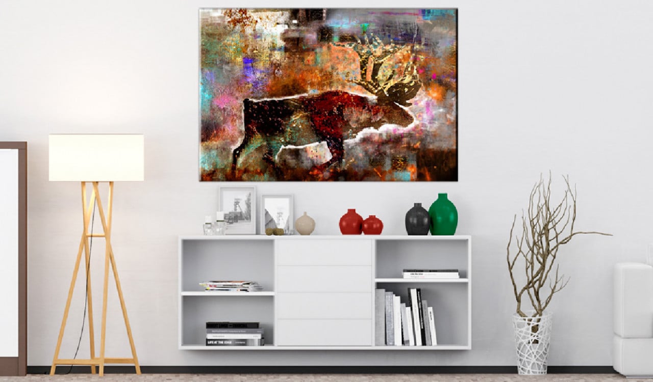 Tablou - Colourful Caribou 90x60 cm - 1 | YEO