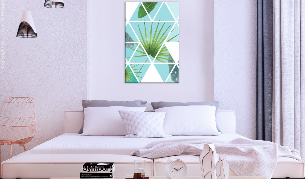 Tablou - Geometric Palm (1 Part) Vertical 40x60 cm - 1 | YEO