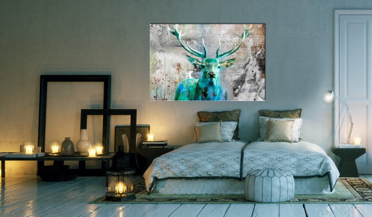 Tablou - Green Deer 120x80 cm - 1 | YEO