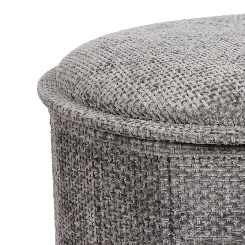 Taburet cu depozitare, Trebia, Pako, Gri 76x38x38 cm - 3