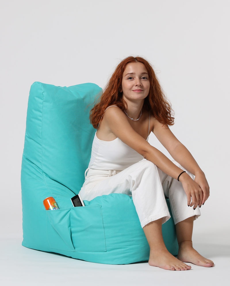 Taburet puf beanbag de gradina Diamond Turcoaz - 4 | YEO
