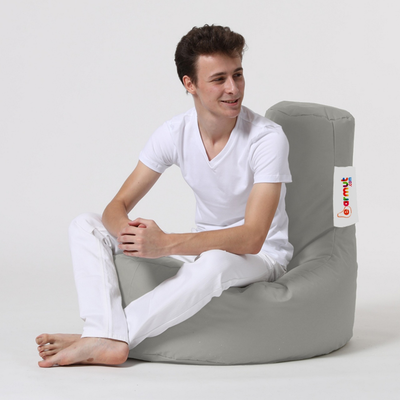 Taburet puf beanbag de gradina Lina Gri inchis - 2 | YEO