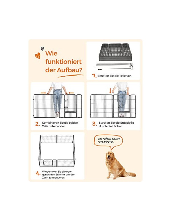 Tarc pentru animale de companie, Feandrea, PPK88G, Gri