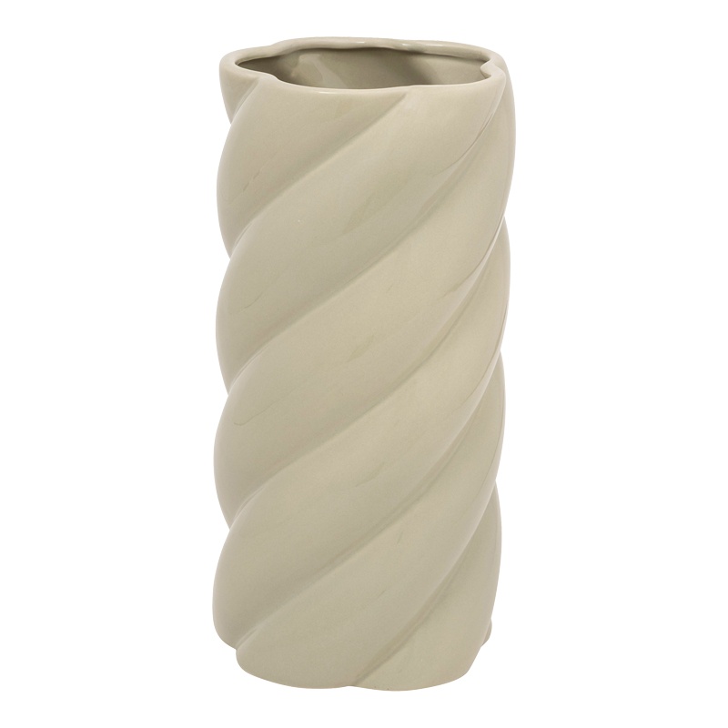 Vaza ceramica Dermel, Pako World, Aspect marmura, 12x12x25 cm