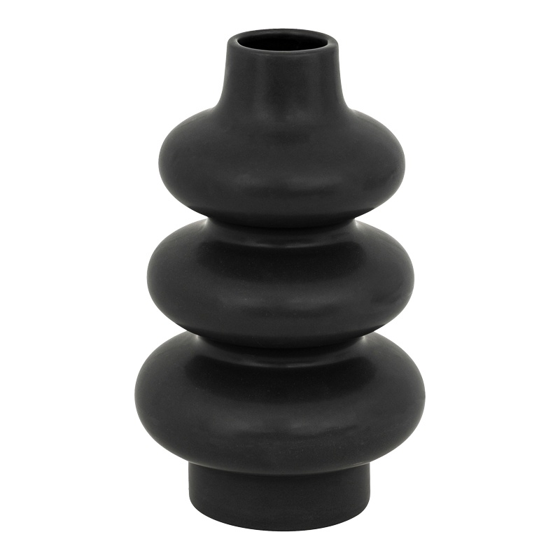 Vaza Zerve, Pako World, Negru, 15x15x25 cm