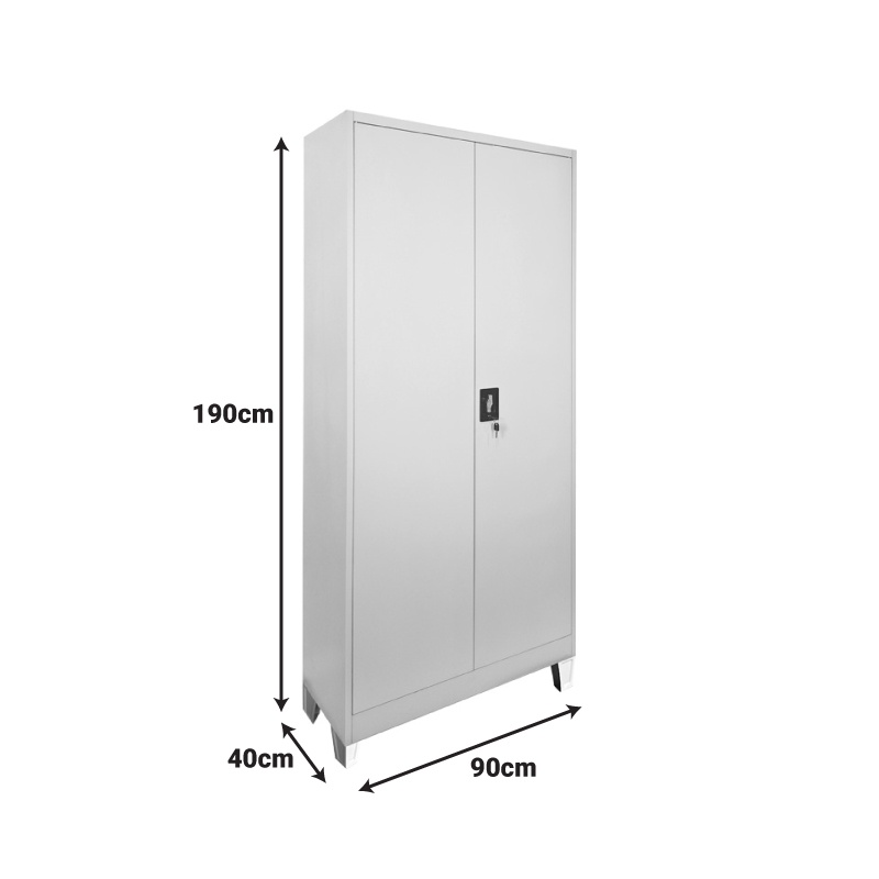 Vestiar din metal Ugren Gri deschis 90x40x190 cm