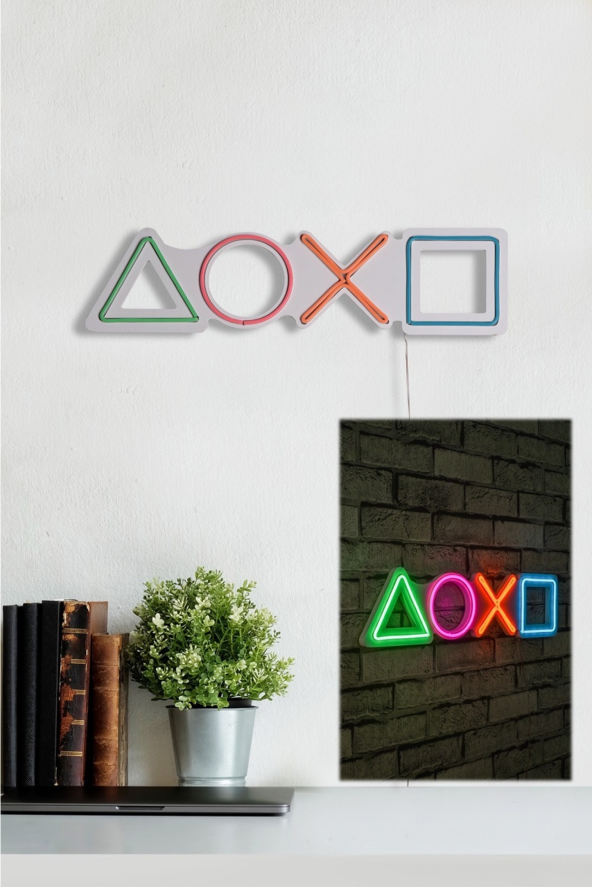 Accesoriu decorativ de perete LED Play Station Multicolor 57x15x2 cm - 2 | YEO