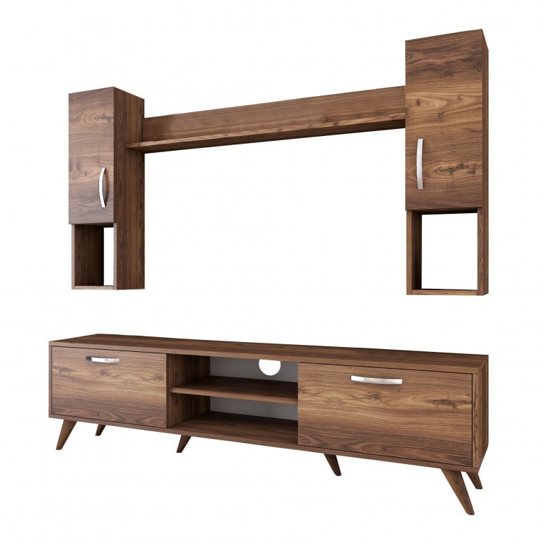 Ansamblu Comoda TV M27 Walnut - 1 | YEO