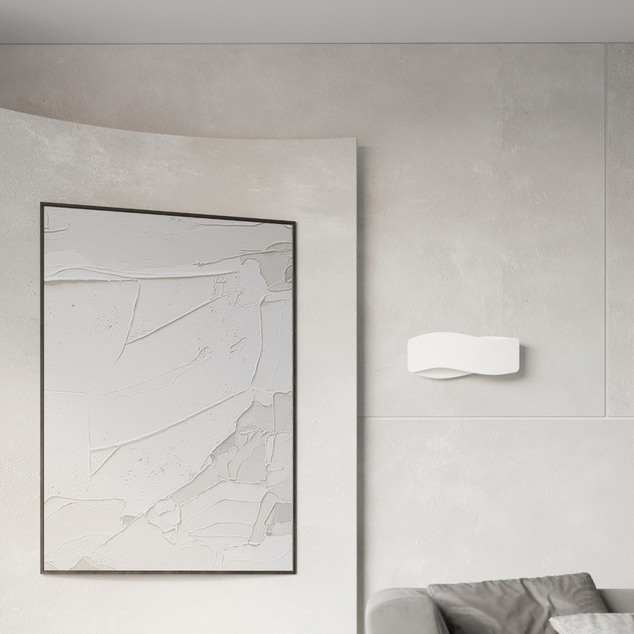 Aplica perete Tila Alb 30x11x13 cm