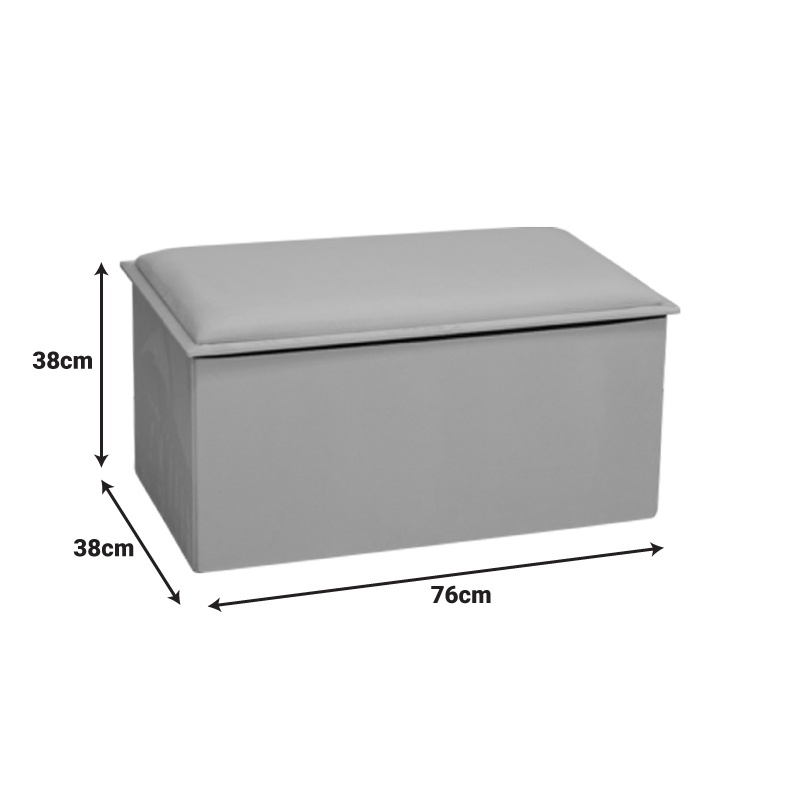Bancuta hol cufar cu depozitare Ottoman Koper Gri 76x38x38 cm - 2 | YEO